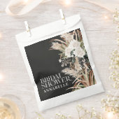 Brautparty Pampas Gras Moderne schwarze Gefallen Geschenktütchen (Ausgeschnitten)