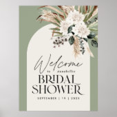 Brautparty Pampas Gras Moderner Weidenschaum Poster (Vorne)