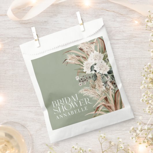 Brautparty Pampas Gras Modernes boho Gastgeschenk Geschenktütchen (Ausgeschnitten)