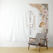 Brautparty Pampas Grass & Blush Wandteppich (Beispiel (Horizontal))