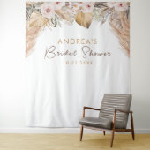 Brautparty Pampas Grass & Blush Wandteppich (Beispiel)