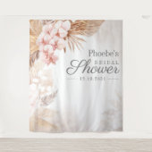 Brautparty Pampas Grass Tan Rustikale Wandteppich (Vorderseite)