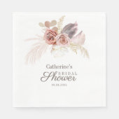 Brautparty Pampas Grass Tan Terracotta Paper Serviette (Vorderseite)