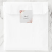 Brautparty Pampas Grass Terracotta Quadratischer Aufkleber (Tasche)