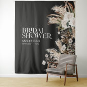 Brautparty Pampas Moderne Schwarz Wandteppich (Beispiel)