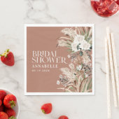 Brautparty Pampas Moderne Terracotta Serviette (Beispiel)