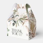 Brautparty Pampas Schwarz Modernes boho Gastgesche Geschenkschachtel (Rückseite)