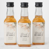 Brautparty-Pampasgras Liquo Alkoholflaschenetikett (Flaschen)