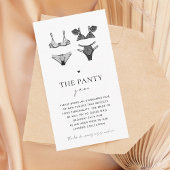 Brautparty Panty Game Begleitkarte