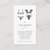 Brautparty Panty Game Begleitkarte (Vorderseite)