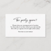 Brautparty Panty Game Enclosure Card Begleitkarte (Vorderseite)