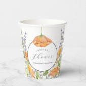 Brautparty Paper Cups Farbige Blume Pappbecher (Vorderseite)