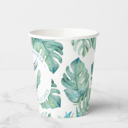 Brautparty Paper Cups Tropische Blume Pappbecher (Links)