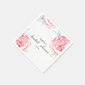 Brautparty Paper Napkin Peonies Serviette (Ecke)