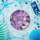Brautparty Paper Plate - Lila Reverie Garden Pappteller (Party)