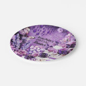 Brautparty Paper Plate - Lila Reverie Garden Pappteller (Schrägansicht)