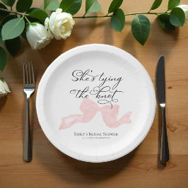 Brautparty Papier-Teller | Pink Bow Pappteller