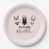 Brautparty-Papierdokumente für benutzerdefinierte  Pappteller (Vorderseite)