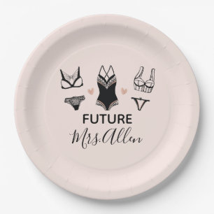 Brautparty-Papierdokumente für benutzerdefinierte  Pappteller