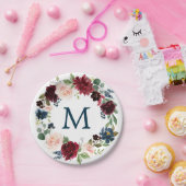 Brautparty-Papierdruckpapier für Burgundy Navy Pappteller (Party)