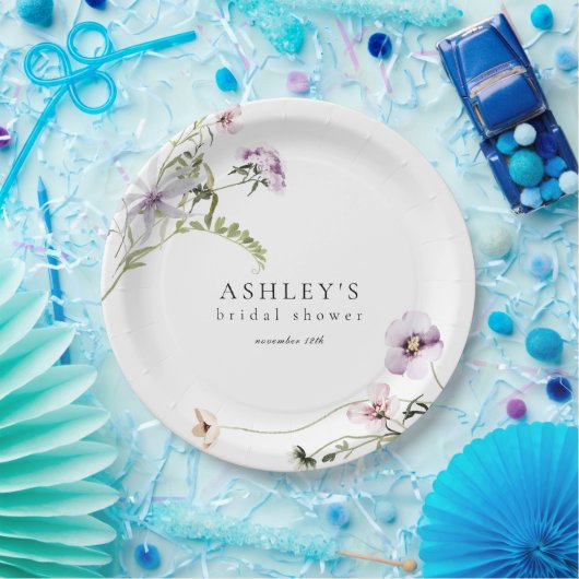 Brautparty-Papierplatte für zartes Blumenlavendel Pappteller (Party)