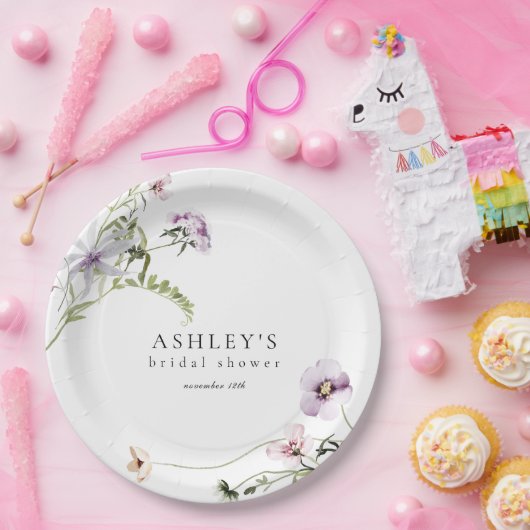 Brautparty-Papierplatte für zartes Blumenlavendel Pappteller (Party)