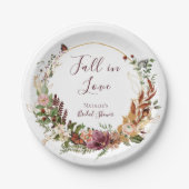 Brautparty-Papiertafel für Rustikale Fall Pappteller (Vorderseite)