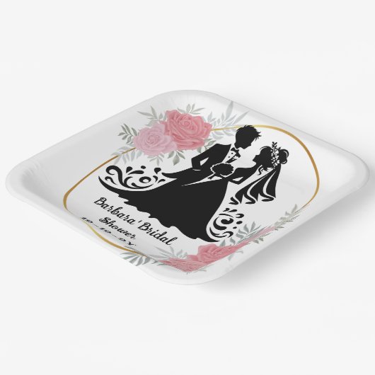 Brautparty Pappteller (Gewinkelt)