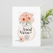 Brautparty Parfüm Flasche mit Blume Einladung (Stehend Vorderseite)