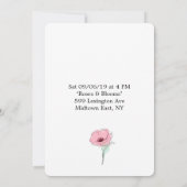 Brautparty Parfüm Flasche mit Blume Einladung (Rückseite)