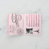 Brautparty Paris Passport Einladung (Innenseite)