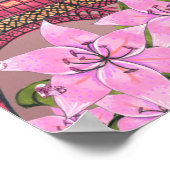 Brautparty Paris Rosa Eiffelturm Empfang Poster (Ecke)