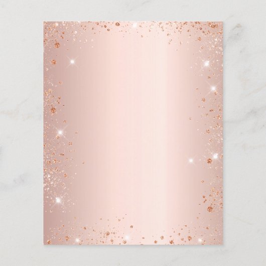 Brautparty Paris Rose Eiffelturm Einladung (Rückseite)