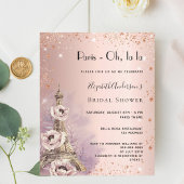 Brautparty Paris Rose Eiffelturm Einladung