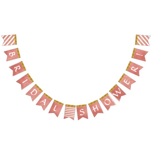 Brautparty Party Decor Korallen Imitate Gold Glitz Wimpelkette (Alle)