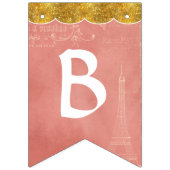 Brautparty Party Decor Korallen Imitate Gold Glitz Wimpelkette (Zweite Fahne)