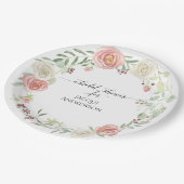 Brautparty-Party-Dekor | erröten Pappteller (Schrägansicht)