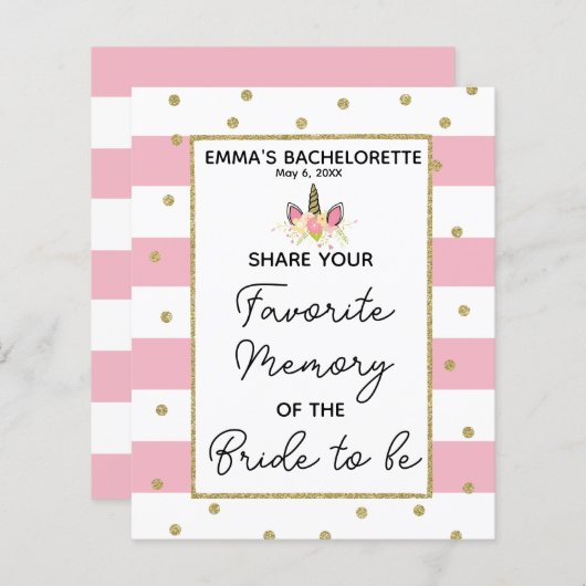 Brautparty-Party-Lieblings-Memory-Hochzeit (Vorne/Hinten)