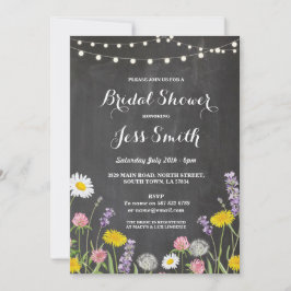 Brautparty Party Rustic Wild Blume Einladung