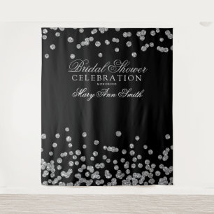 Brautparty Party Silver Confetti Wandteppich