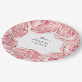 Brautparty Party Teller Blume (Schrägansicht)