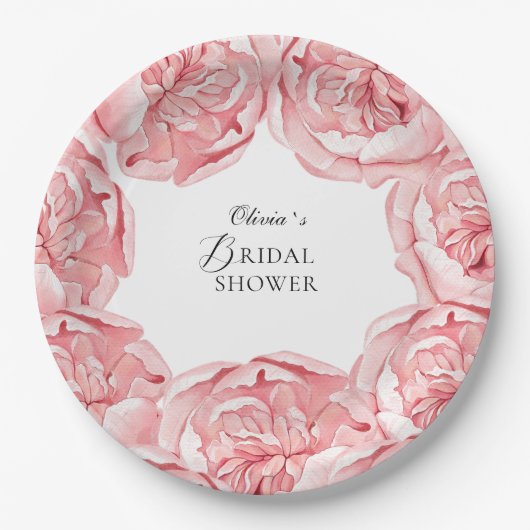 Brautparty Party Teller Blume (Vorderseite)