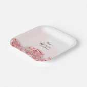 Brautparty Party Teller Blume (Gewinkelt)