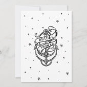 Brautparty Party Traditioneller Tattoo Anker Einladung (Rückseite)