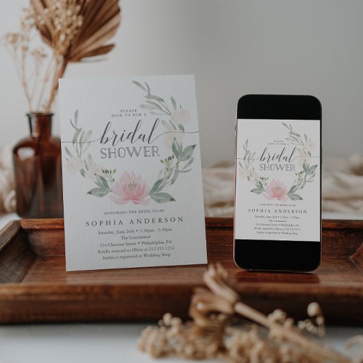 Brautparty Pastel Blush Einladung