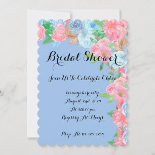 BRAUTPARTY PASTEL FLORAL INVITATION EINLADUNG