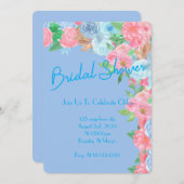 BRAUTPARTY PASTEL FLORAL INVITATION SAVE THE DATE (Vorne/Hinten)