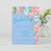 BRAUTPARTY PASTEL FLORAL INVITATION SAVE THE DATE (Stehend Vorderseite)