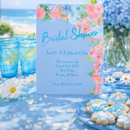 BRAUTPARTY PASTEL FLORAL INVITATION SAVE THE DATE