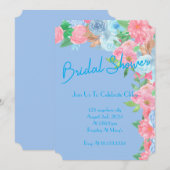 BRAUTPARTY PASTEL FLORAL INVITATION SAVE THE DATE (Vorne/Hinten)